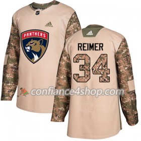 Adidas Maillot de Hockey Florida Panthers James Reimer 34 2017-2018 Camo Veterans Day Practice Authentic - Homme